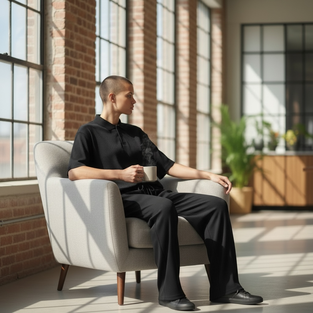 Jupiter Bmy Ltd Unisex V-Neck Polo & Jogger Pants Set – Lined Fabric – Regular Fit – Minimal Style