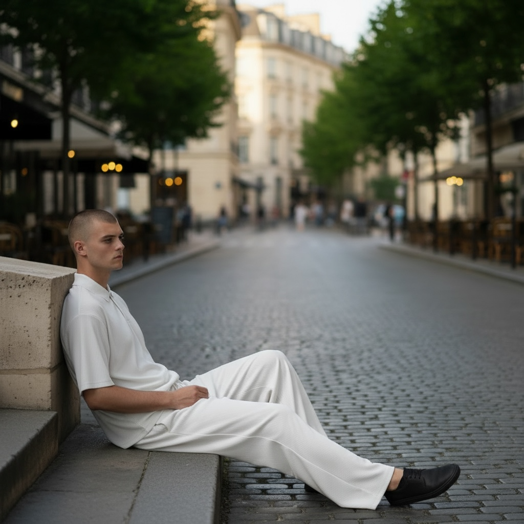 Jupiter Bmy Ltd Unisex V-Neck Polo & Jogger Pants Set – Lined Fabric – Regular Fit – Minimal Style