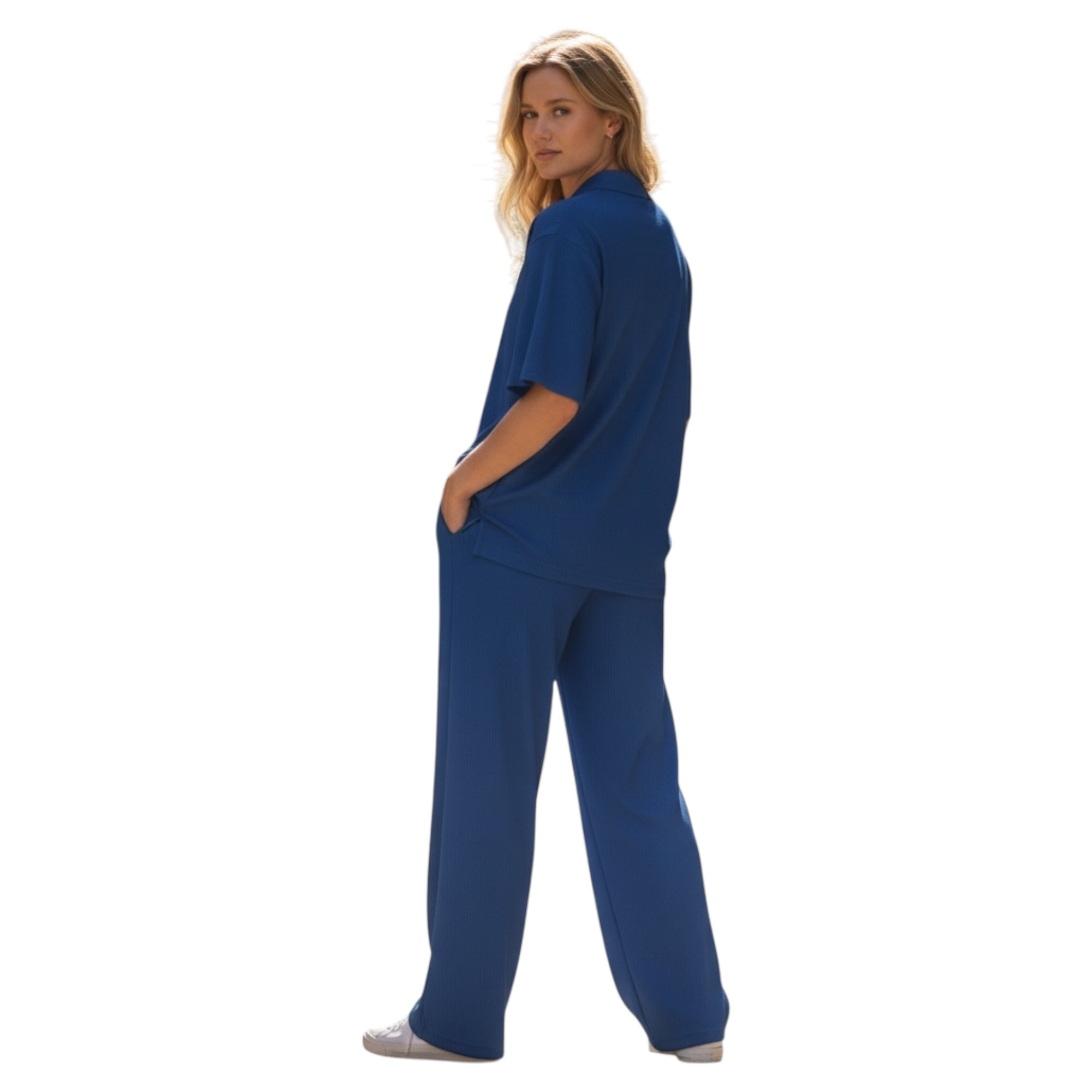 Jupiter Bmy Ltd Unisex V-Neck Polo & Jogger Pants Set – Lined Fabric – Regular Fit – Minimal Style