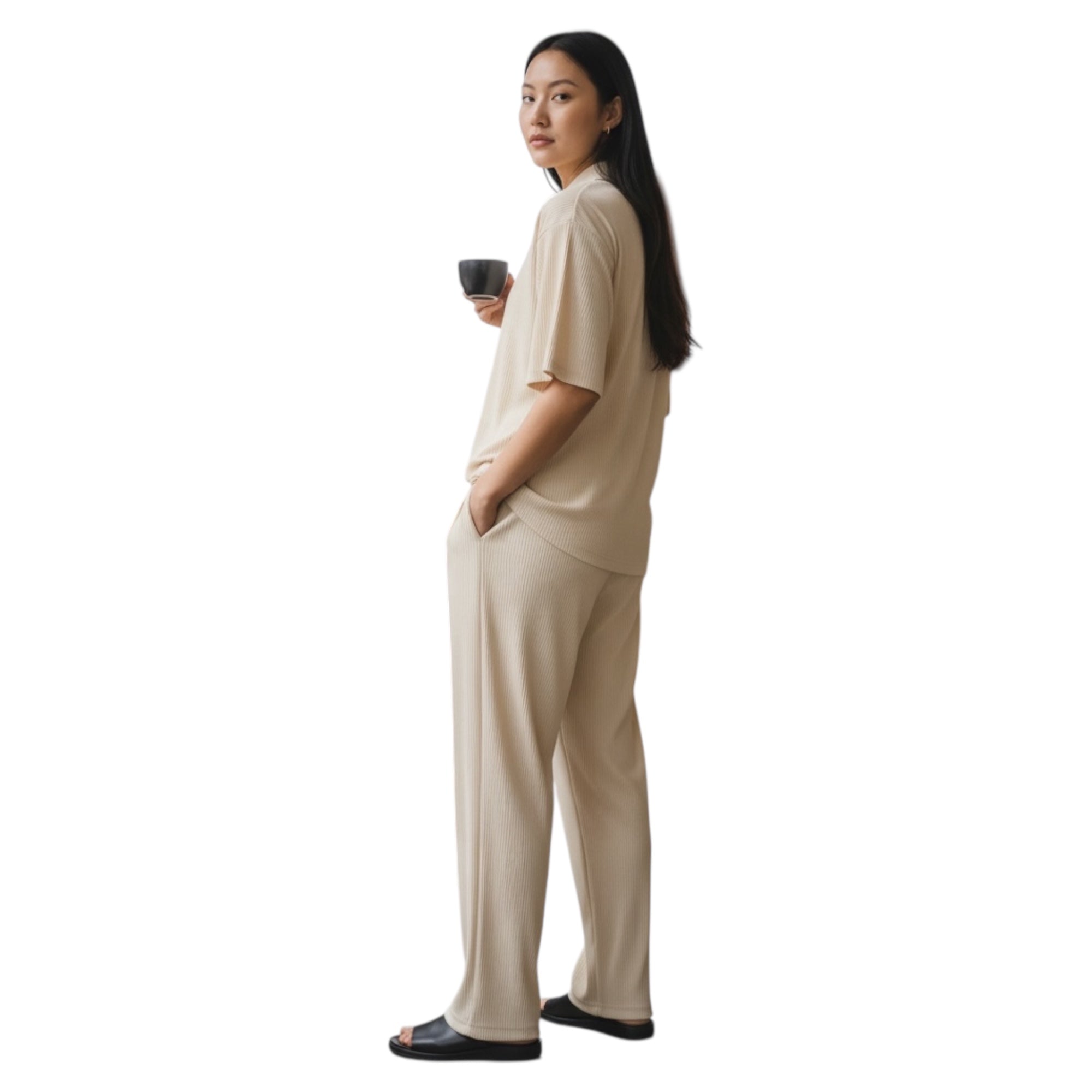 Jupiter Bmy Ltd Unisex V-Neck Polo & Jogger Pants Set – Lined Fabric – Regular Fit – Minimal Style