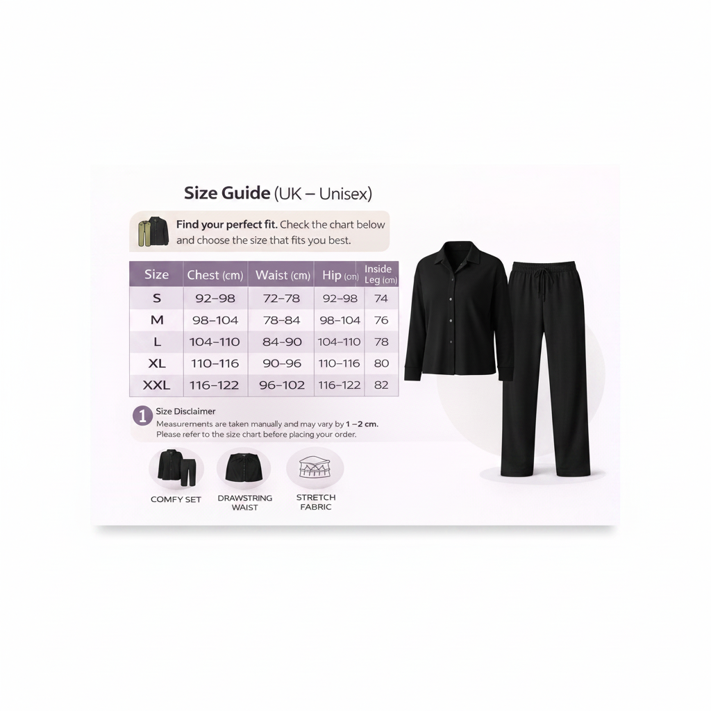 Jupiter Bmy Ltd Unisex Button-Down Top and Pants Set – Soft and lightweight textured, flexible for home and outdoor wear.