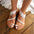 Lace Sandals Bohemia Beach Shoes Flowers Ankle Strap Flat Shoes - JUPITER BMY LTD