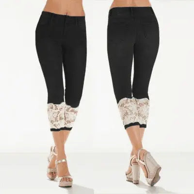 Lace cropped trousers- JUPITER BMY