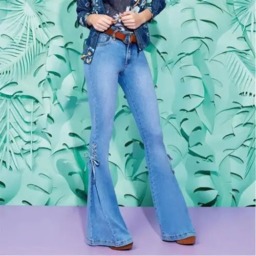 Ladies jeans mid-waisted denim trousers stretch jeans- JUPITER BMY