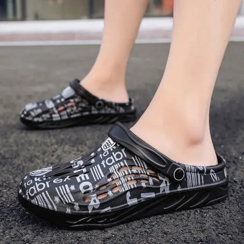 Letter Print Slippers Men Summer Sandals Beach Shoes - JUPITER BMY LTD