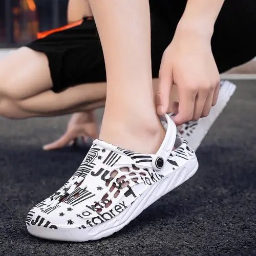 Letter Print Slippers Men Summer Sandals Beach Shoes - JUPITER BMY LTD