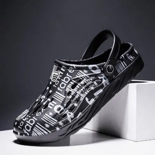 Letter Print Slippers Men Summer Sandals Beach Shoes - JUPITER BMY LTD