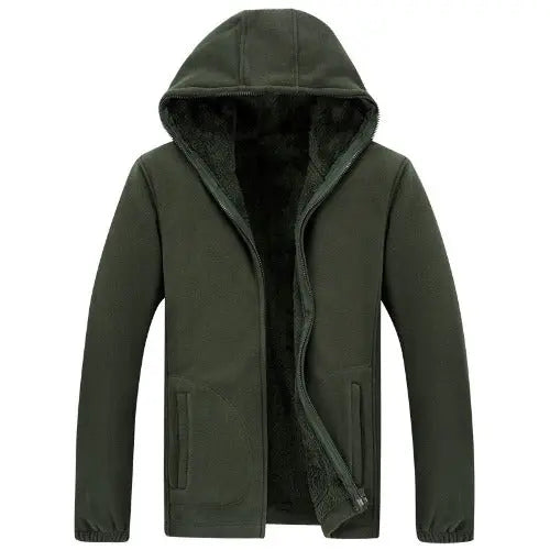 Loose Plus Size Cardigan Hooded Warm Fleece Jacket - JUPITER BMY LTD