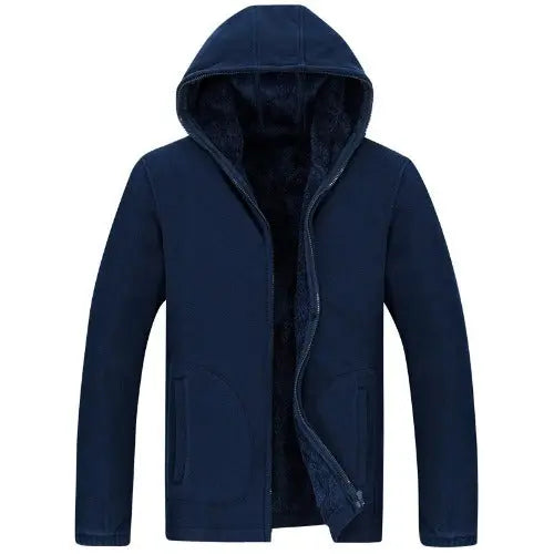 Loose Plus Size Cardigan Hooded Warm Fleece Jacket - JUPITER BMY LTD