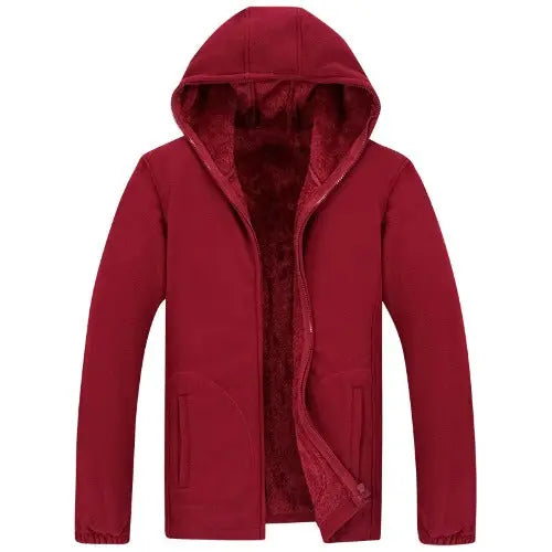 Loose Plus Size Cardigan Hooded Warm Fleece Jacket - JUPITER BMY LTD