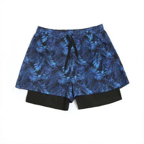Loose Swimming Trunks Summer Printed Double Layer Beach Shorts - JUPITER BMY LTD