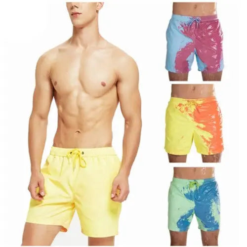 Magical Change Color Beach Shorts Summer Men Swimming Trunks Swimwear Swimsuit Quick Dry bathing shorts Beach Pant - JUPITER BMY LTD