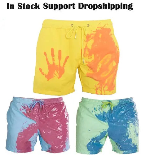 Magical Change Color Beach Shorts Summer Men Swimming Trunks Swimwear Swimsuit Quick Dry bathing shorts Beach Pant - JUPITER BMY LTD