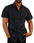 Men's Button Short Sleeve Shirt Summer Casual Double Pocket Wide Collar Beach Shirt Summer - JUPITER BMY LTD