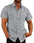 Men's Button Short Sleeve Shirt Summer Casual Double Pocket Wide Collar Beach Shirt Summer - JUPITER BMY LTD