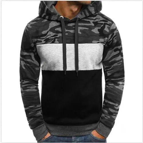 Men's Camouflage Color Matching Slim Sweatshirt - JUPITER BMY LTD