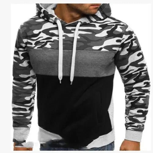 Men's Camouflage Color Matching Slim Sweatshirt - JUPITER BMY LTD