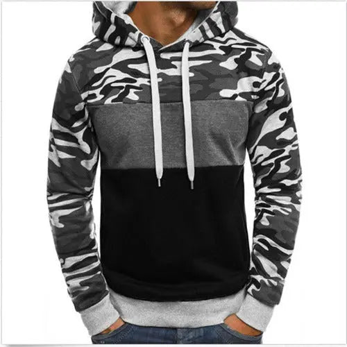 Men's Camouflage Color Matching Slim Sweatshirt - JUPITER BMY LTD