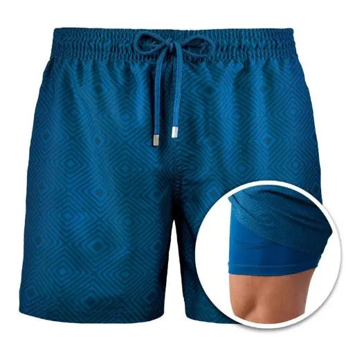 Men's Printed Beach Shorts Sports Double Layer Shorts Summer - JUPITER BMY LTD