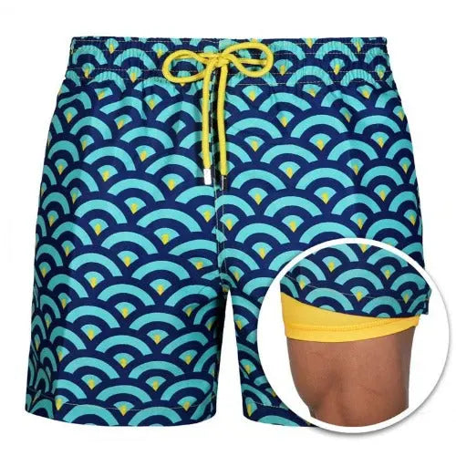 Men's Printed Beach Shorts Sports Double Layer Shorts Summer - JUPITER BMY LTD