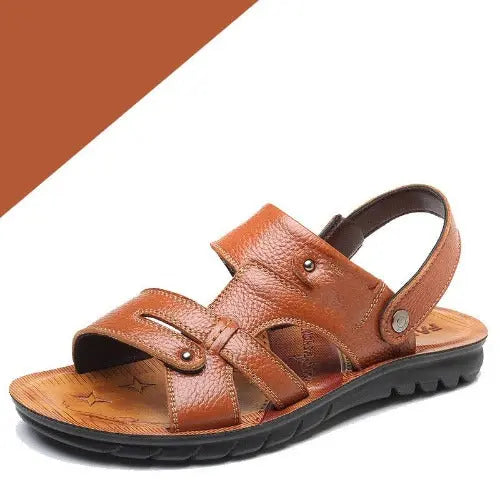 Men's Sandals Genuine Leather Anti Slip Dual Purpose - JUPITER BMY LTD