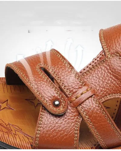 Men's Sandals Genuine Leather Anti Slip Dual Purpose - JUPITER BMY LTD