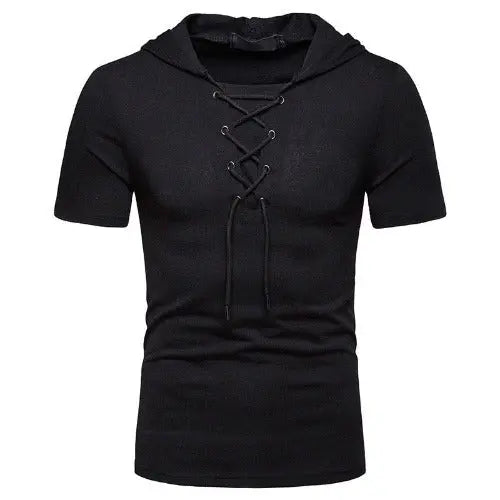 Men's Short-sleeved T-shirt With Hood and Loose Fit - JUPITER BMY LTD