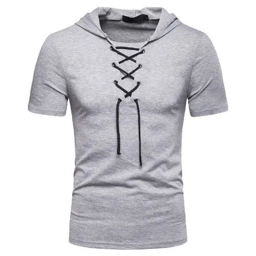 Men's Short-sleeved T-shirt With Hood and Loose Fit - JUPITER BMY LTD