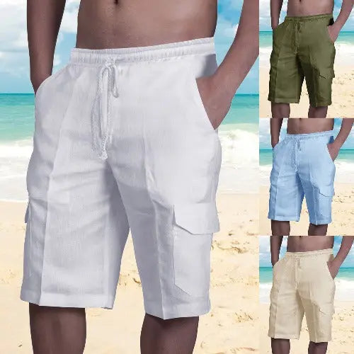 Multi Pocket Tie Men's Beach Cargo Pants - JUPITER BMY LTD