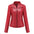 New Women's Thin Motorcycle Suit Leather Jacket Short- JUPITER BMY