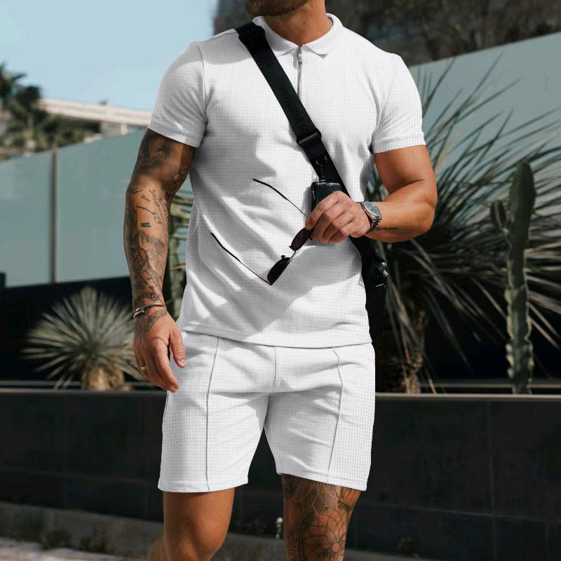 Men's Short Sleeve Shorts Casual Suit T-shirt Suit Men - JUPITER BMY LTD