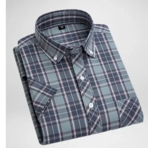 Paul Summer Thin Men's Cotton Plaid Shirt - JUPITER BMY LTD