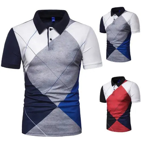 Printed Short-sleeved Lapel T-shirt POLO Shirt - JUPITER BMY LTD