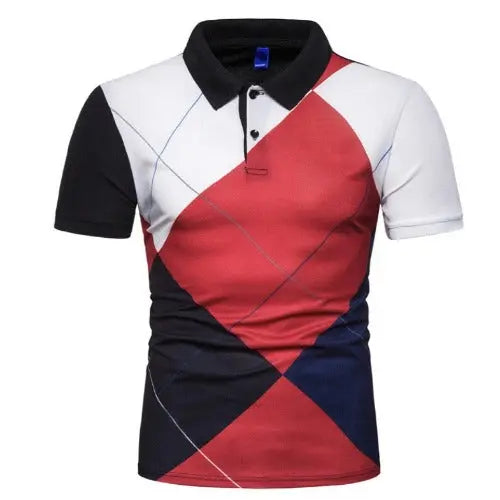 Printed Short-sleeved Lapel T-shirt POLO Shirt - JUPITER BMY LTD