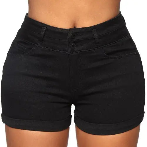 Slim-fit Elastic Hip-lifting Boutique Ladies Denim Shorts - JUPITER BMY LTD