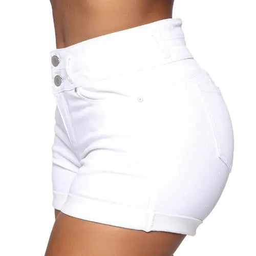 Slim-fit Elastic Hip-lifting Boutique Ladies Denim Shorts - JUPITER BMY LTD