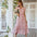 Summer Dresses Ruffle Cap Sleeve V Neck Belt Wrap Split Boho Floral Long Casual Party Beach Dress - JUPITER BMY LTD