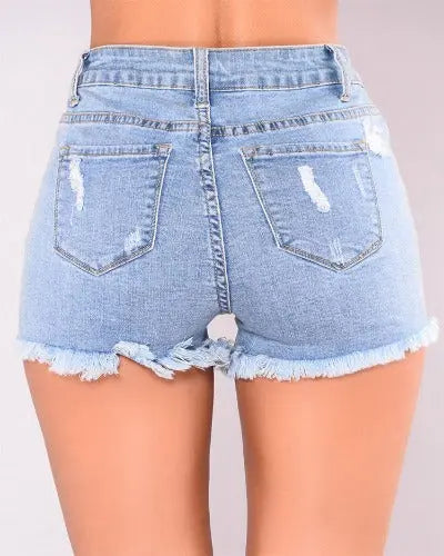 Summer New Style Female Ripped All-Match Denim Shorts - JUPITER BMY LTD