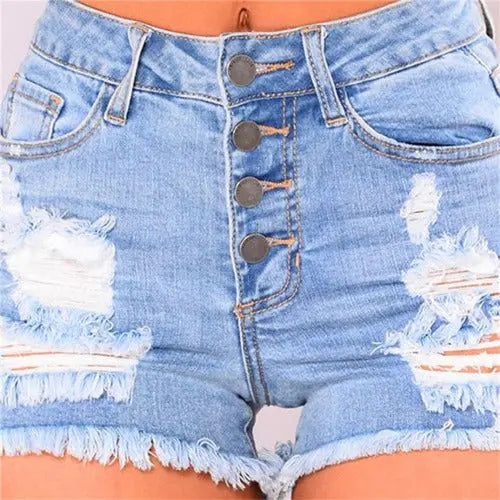 Summer New Style Female Ripped All-Match Denim Shorts - JUPITER BMY LTD