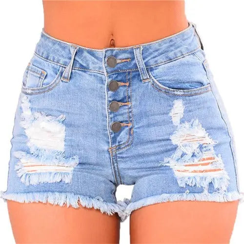 Summer New Style Female Ripped All-Match Denim Shorts - JUPITER BMY LTD