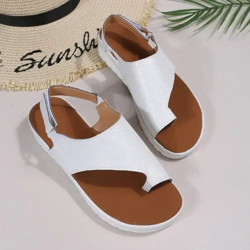 Thong Sandals With Velcro Summer Flat Beach Shoes- JUPITER BMY
