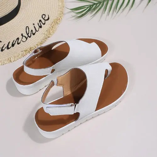 Thong Sandals With Velcro Summer Flat Beach Shoes- JUPITER BMY