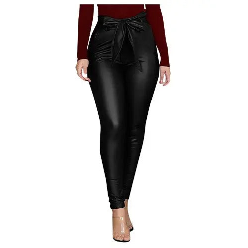 Tight pu leather leggings- JUPITER BMY