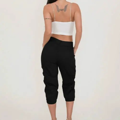 Women's Cropped Harem Pants - JUPITER BMY LTD
