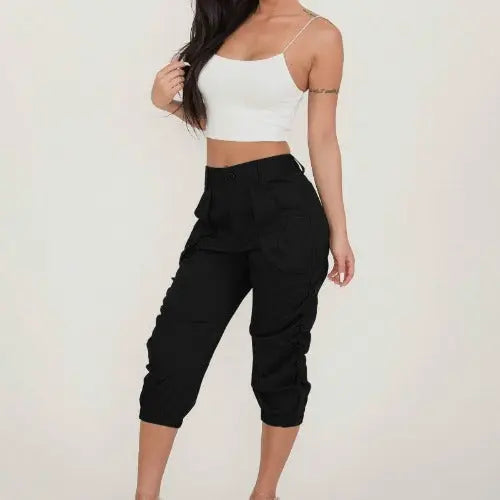 Women's Cropped Harem Pants - JUPITER BMY LTD