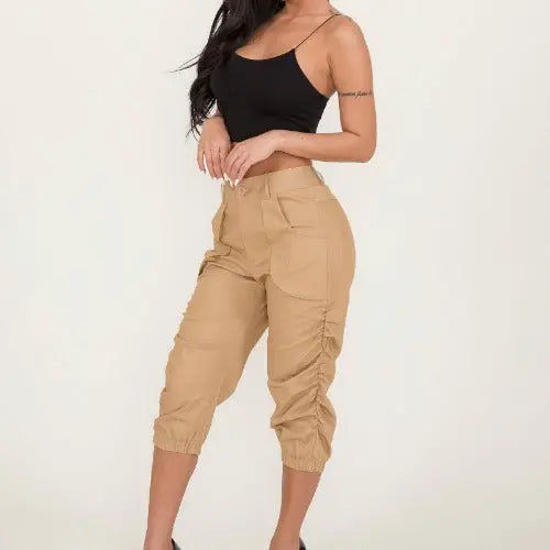 Women's Cropped Harem Pants - JUPITER BMY LTD