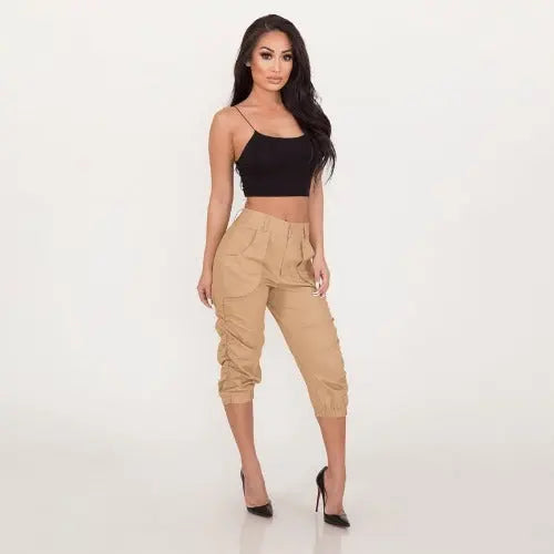 Women's Cropped Harem Pants - JUPITER BMY LTD