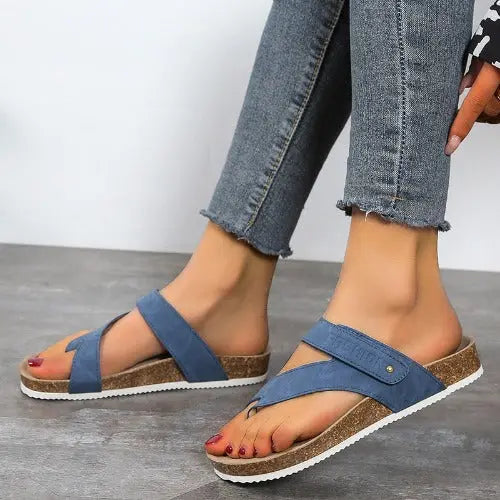 Women's Flat Sandals Flip Flops Slippers Outdoor Daily Casual Beach Shoes Slides- JUPITER BMY