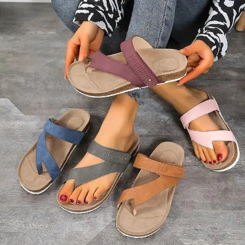 Women's Flat Sandals Flip Flops Slippers Outdoor Daily Casual Beach Shoes Slides- JUPITER BMY