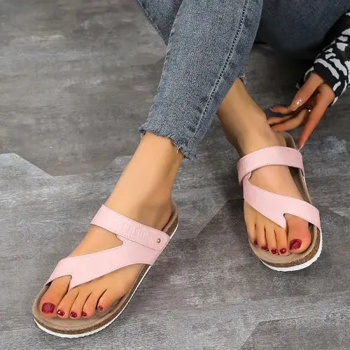 Women's Flat Sandals Flip Flops Slippers Outdoor Daily Casual Beach Shoes Slides- JUPITER BMY